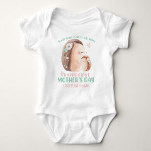 Body Para Bebé Hedgeogs del Día de la Madre Feliz Primer Día + No