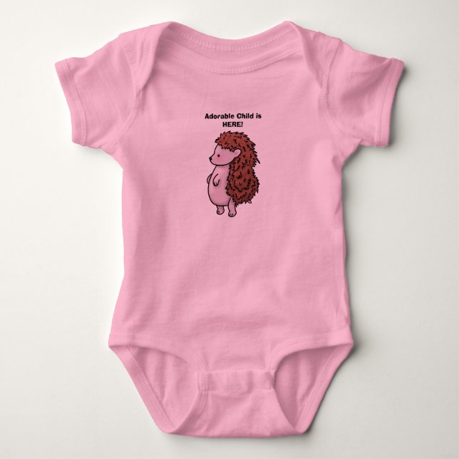 Body Para Bebé Hegdez Adorable Hedgehog Baby One-sey T-Shirt (Anverso)