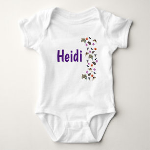 Body Para Bebé Heidi, Logo De Nombre Con Vida Salvaje Australiana