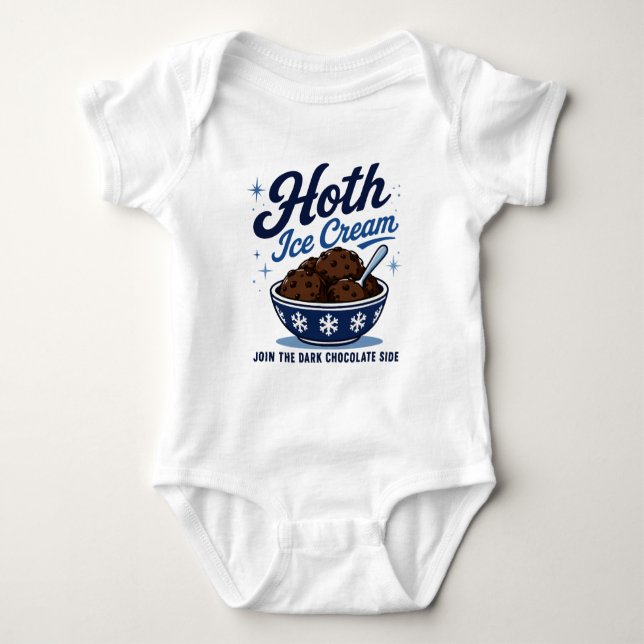 Body Para Bebé Helado Hoth Chocolate Oscuro Divertido (Anverso)