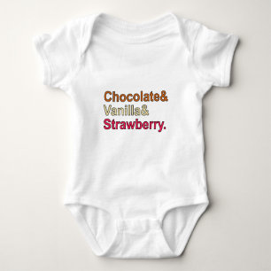 Body Para Bebé Helado napolitano de chocolate, vainilla y fresa