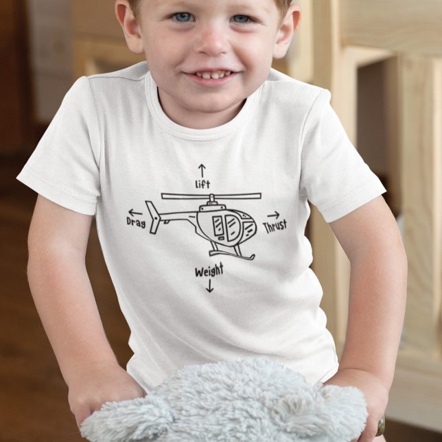 Body Para Bebé Helicóptero Ilustracion de vuelo de cuatro fuerzas (Subido por el creador)