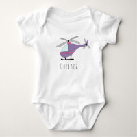 Helicóptero Purple del Chica personalizado con nom