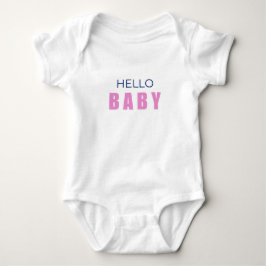 Body Para Bebé Hello Baby Minimal Girl Bodysuit