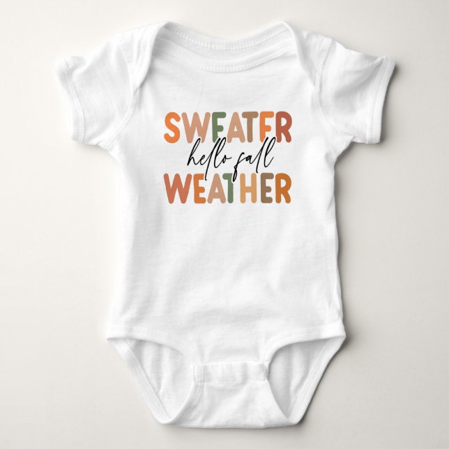 Body Para Bebé Hello Fall | Tiempo de sudoración (Anverso)