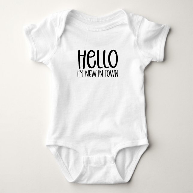 Body Para Bebé Hello I'm new in town (Anverso)