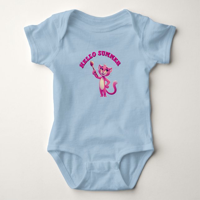 Body Para Bebé Hello summer  baby bodysuit (Anverso)