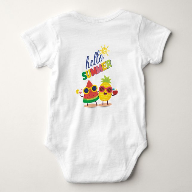 Body Para Bebé "Hello summer" baby bodysuit (Reverso)