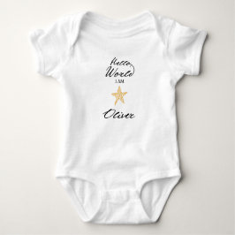 Body Para Bebé Hello World I am..., Personalized Names Baby Bodie