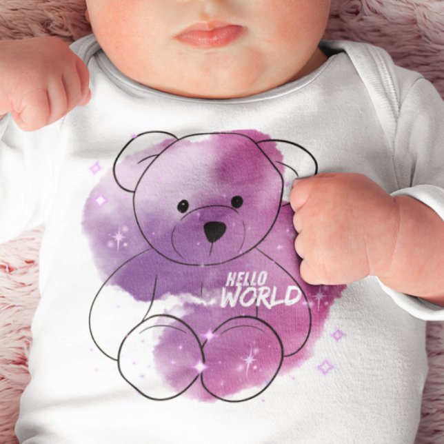 Body Para Bebé Hello World Mystic Teddy (Subido por el creador)