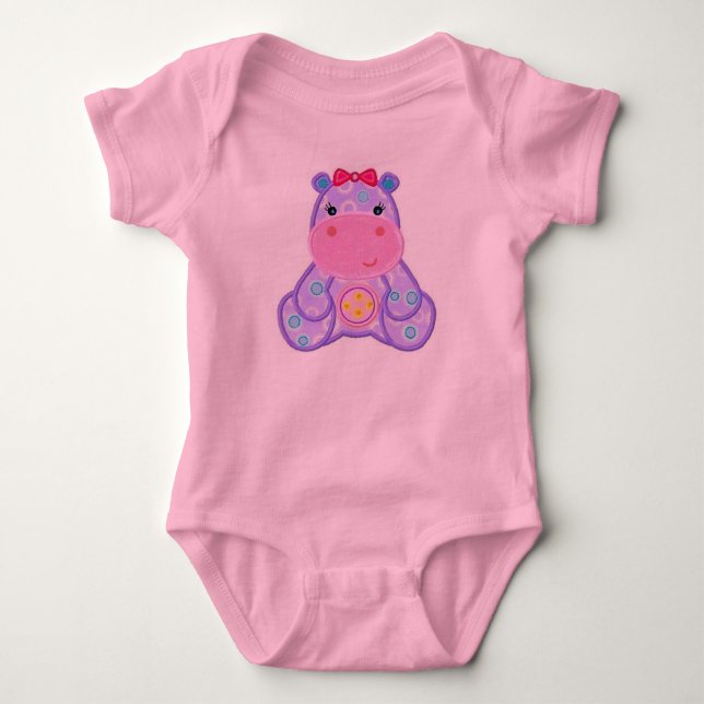Body Para Bebé Henrietta Hippo Romper Baby Shower Gift (Anverso)