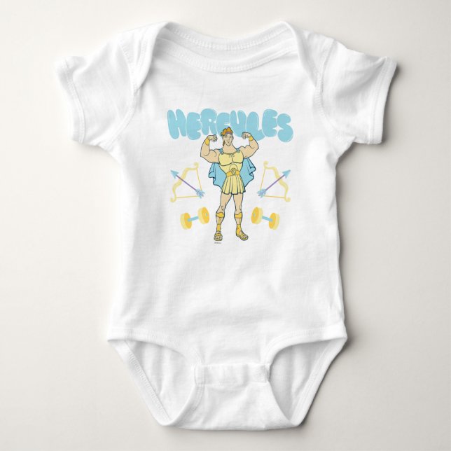 Body Para Bebé Hercules Arrows and Dumbbells Flex Baby Bodysuit (Anverso)