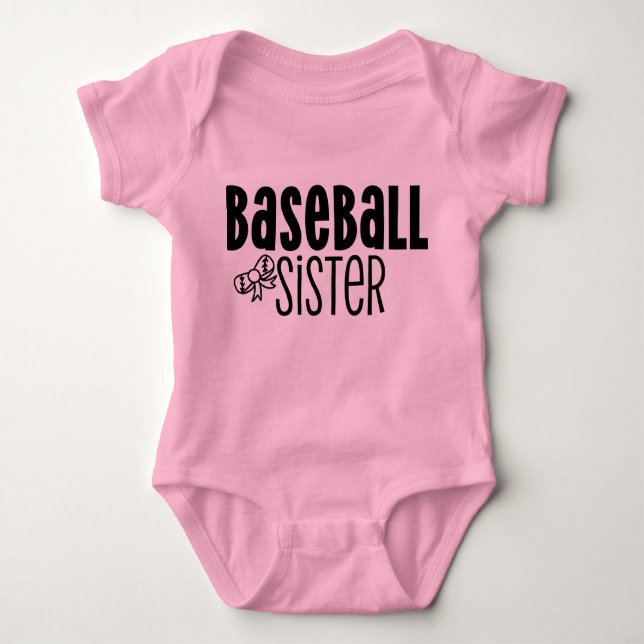 Body Para Bebé Hermana del Béisbol (Anverso)