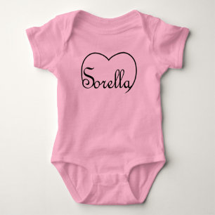 Body Para Bebé Hermana italiana Sorella corazón