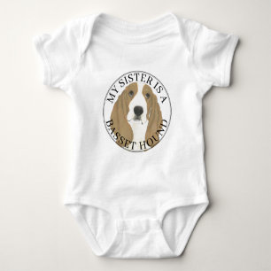 Body Para Bebé Hermana mayor Basset Hound