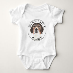 Body Para Bebé Hermana mayor Beagle
