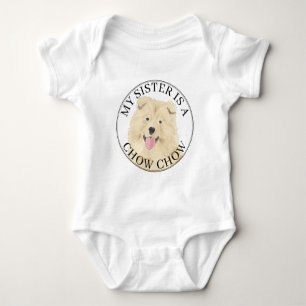 Body Para Bebé Hermana Mayor Perro Chow Chow