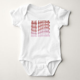 Body Para Bebé Hermana Mayor Retro, anuncio de hermana mayor