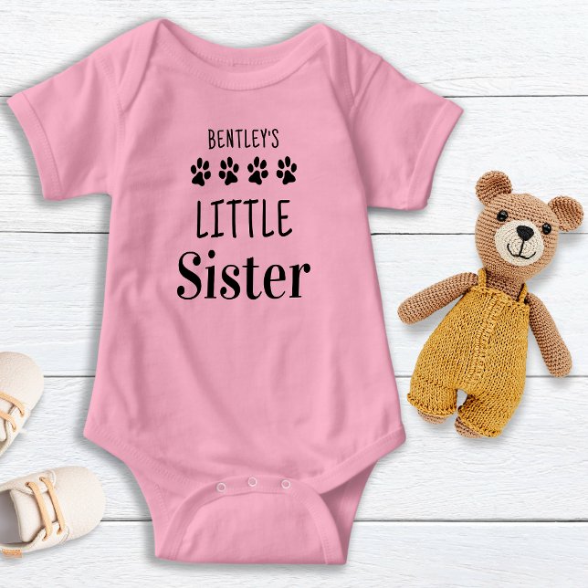 Body Para Bebé Hermana pequeña linda Mascota personalizada Perro  (Subido por el creador)