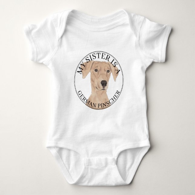 Body Para Bebé Hermana Pinscher Alemán (Anverso)