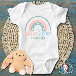 Body Para Bebé Hermanita Nombre Personalizado Lindo Arcoíris