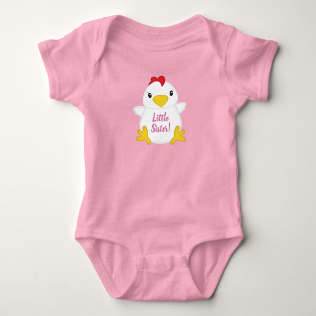 Body Para Bebé Hermanita Pequeña Pink (Anverso)