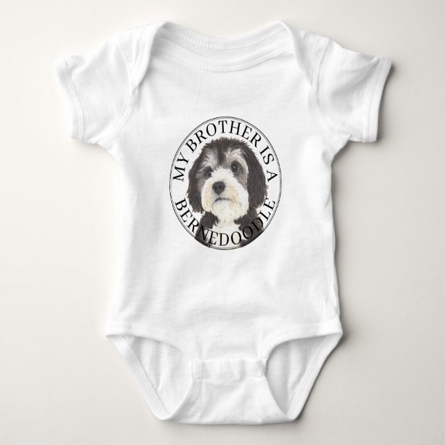 Body Para Bebé Hermanito Bernedoodle (Anverso)