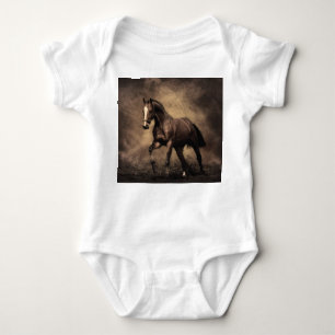 Body Para Bebé Hermosa almohada de caballo marrón