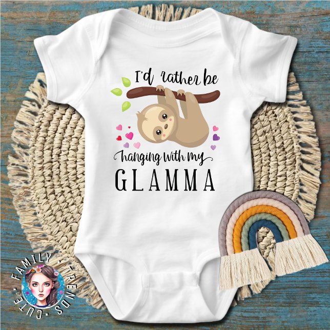 Body Para Bebé Hermosa eslora preferiría colgar con mi glamma (Subido por el creador)