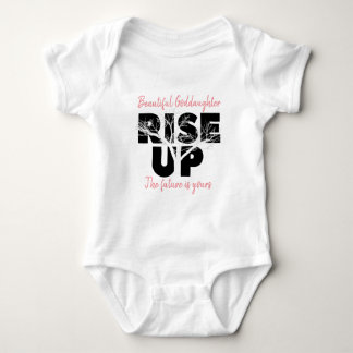 Body Para Bebé Hermosa Niña levanta regalo de cristiandad