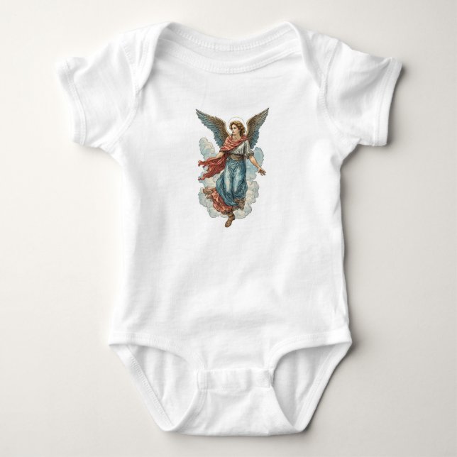 Body Para Bebé Hermoso bodysuit de ángel de la guarda bebé (Anverso)