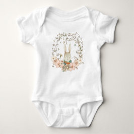 Body Para Bebé Hermoso Conejito Vintage Florals Greeneration Foli