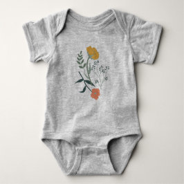 Body Para Bebé Hermoso Motif Botánico Floral