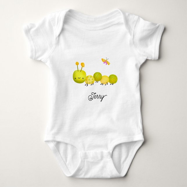 Body Para Bebé Hermoso Pequeño Bicho Oruga (Anverso)