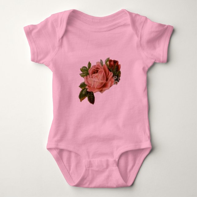 Body Para Bebé Hermosos Rosas de época (Anverso)