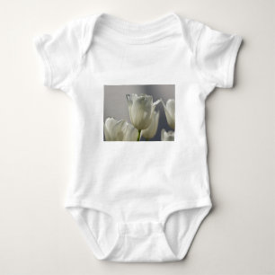 Body Para Bebé Hermosos Tulipanes Blancos de Primavera