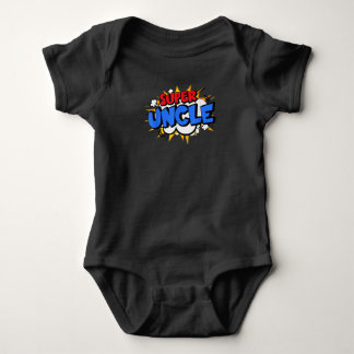 Body Para Bebé Héroe de Personalizado cómico de Guay Super Uncle