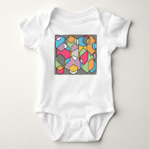 Body Para Bebé Hexagon Bauhaus - Pasteles