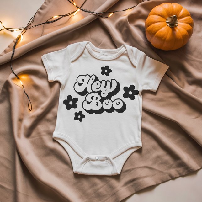 Body Para Bebé Hey Boo Baby Bodysuit - Cute Halloween Baby Set (Hey Boo Baby Bodysuit)