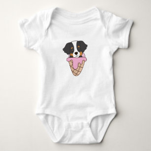 Body Para Bebé Hielo de perro de montaña de Bernese Waffle Animal