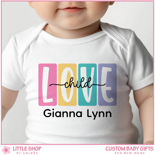 Body Para Bebé Hija de Amor Nombre Personalizable