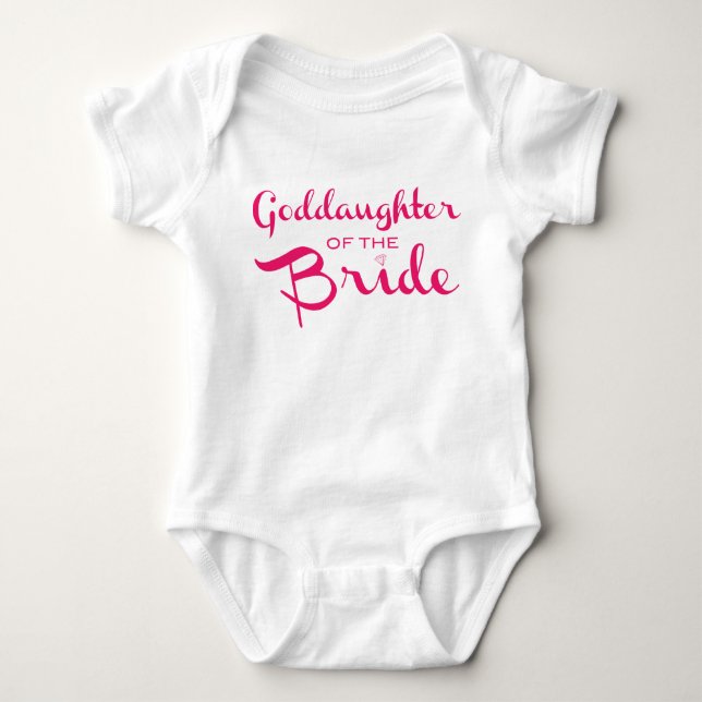 Body Para Bebé Hija de la novia Tee Pink (Anverso)