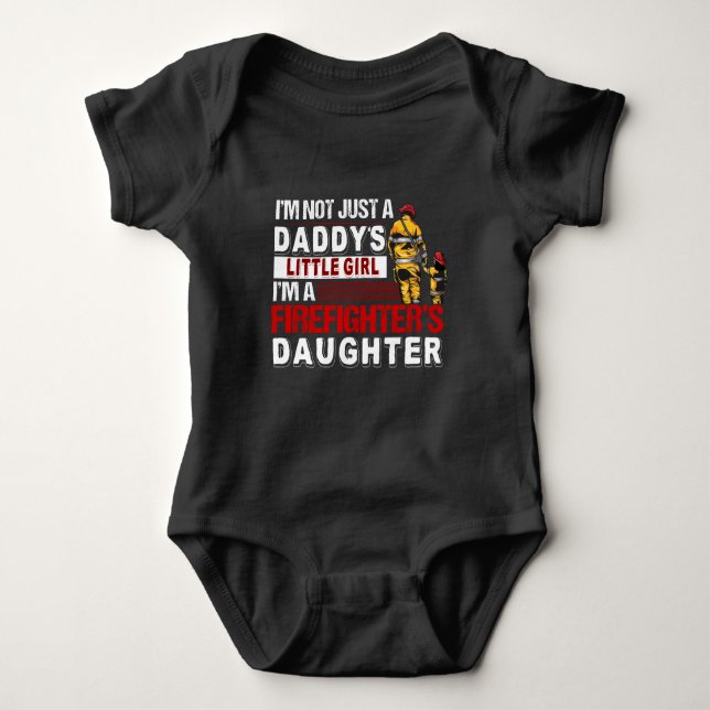Body Para Bebé Hija del bombero (Anverso)