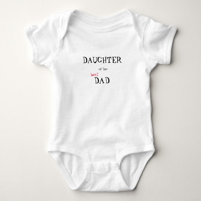 Body Para Bebé Hija del mejor padre (Anverso)