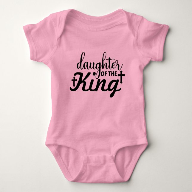 Body Para Bebé Hija del traje de bodysuit King Pink Baby (Anverso)