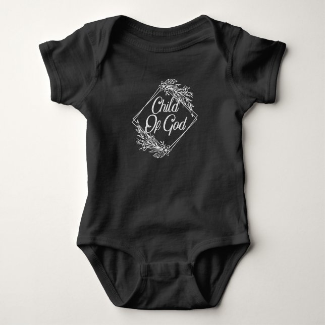 Body Para Bebé Hijo de Dios - Cita de fe cristiana (Anverso)