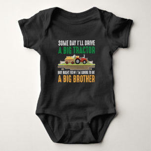 Body Para Bebé Hijo hermano pequeño tractor gráfico hermano gra