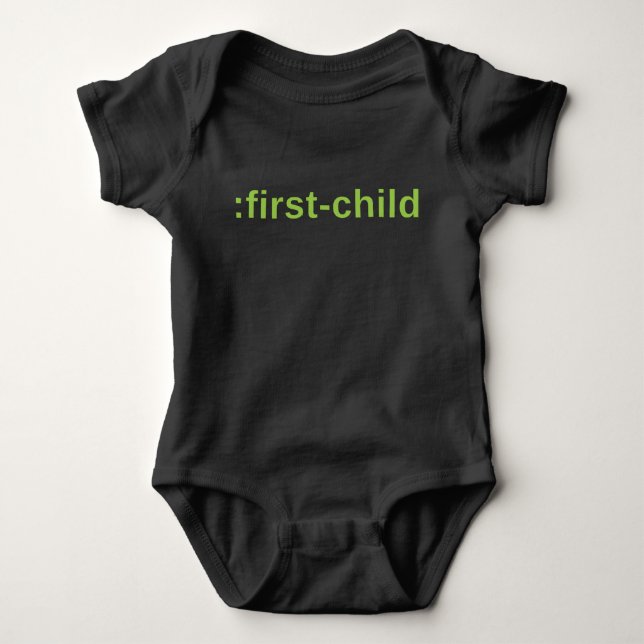 Body Para Bebé Hijo Primogénito con un Selector CSS (Anverso)