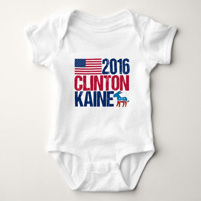 Body Para Bebé Hillary Clinton 2016 Tim Kaine (Anverso)