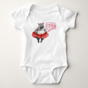 Body Para Bebé Hippo dice te amo